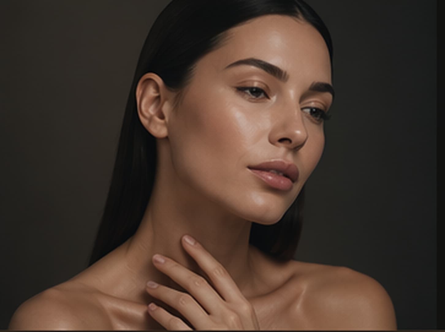 Mujer elegante con maquillaje natural